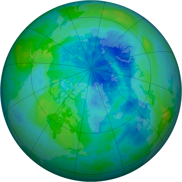 Arctic ozone map for 26 September 2004